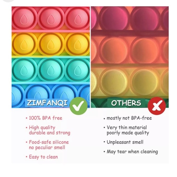 Silicone Rainbow Strawberry Fruit Popper Pop It Fidget Crossbody Bag Purse - Picture 7 of 15